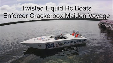 Enforcer Crackerbox Rc Boat Onboard Maiden Voyage