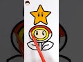 Super Mario Flower With Jelly | Drawing and Coloring Super Mario star for kids #shorts