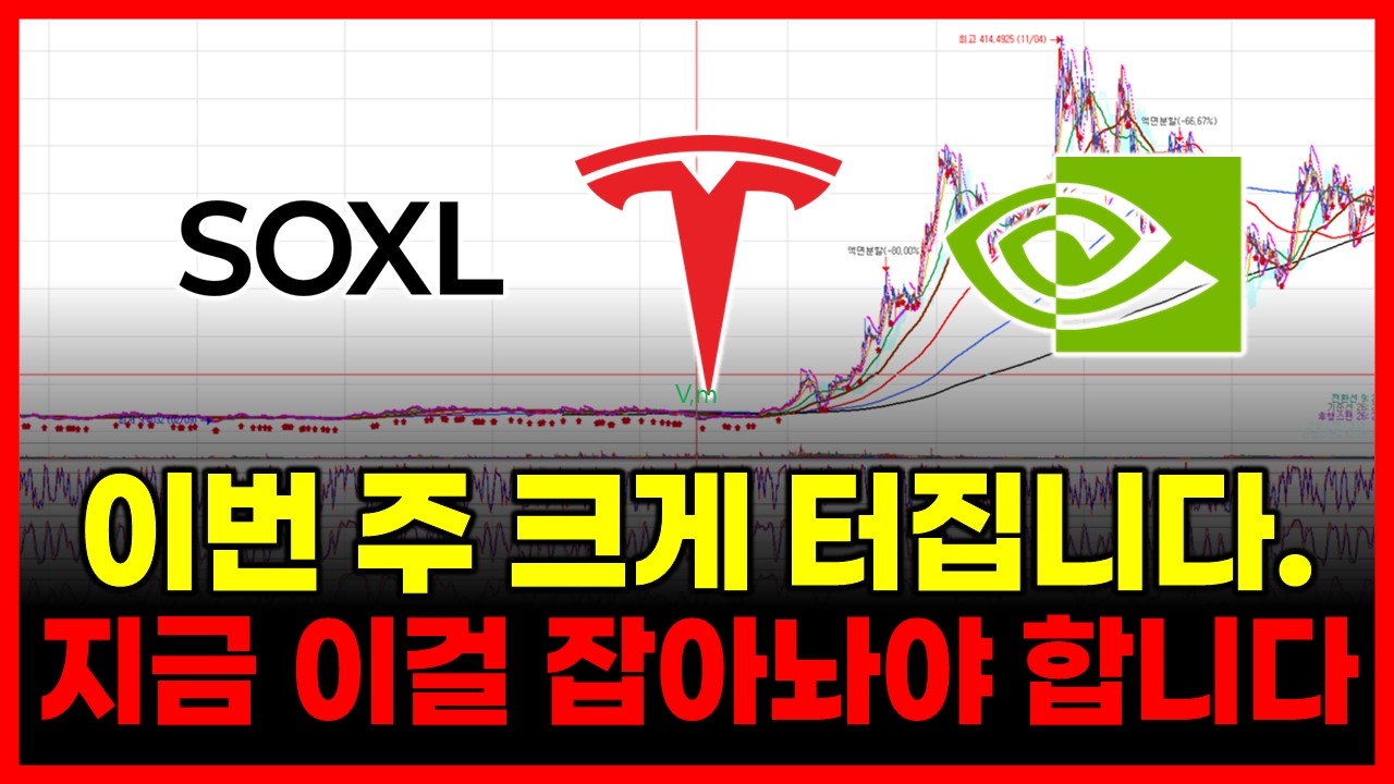 이번 주 크게 터집니다. 지금 이걸 잡아놔야 합니다 (SOXL 테슬라 엔비디아 마이크론 아이온큐 아이렌