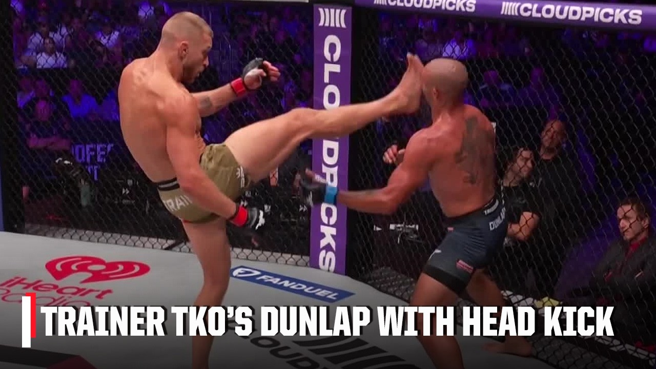 Luke Trainer drops Roland Dunlap with head kick en route to TKO win at #PFLTampa | ESPN MMA