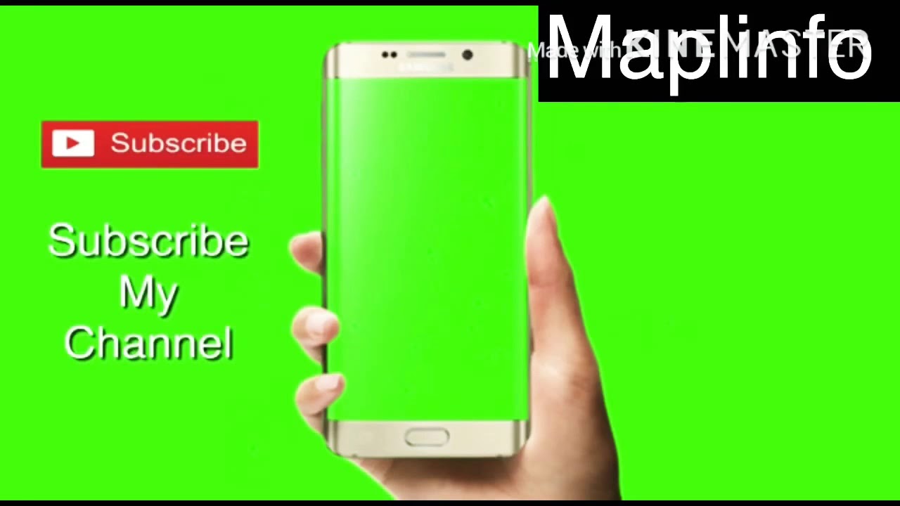 Green screen intro template with Bell icon and subscribe button