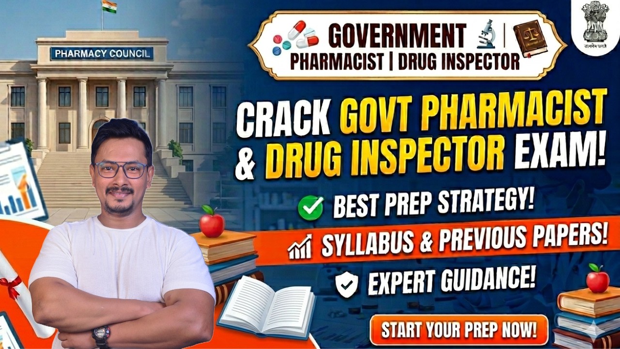 RRB  PHARMACIST EXAM PREPARATION  / RRB PHARMACIST EXAM QUESTIONS / DRUG INSPECTOR EXAM 2026 MCQS