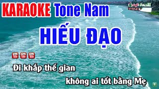 Hiếu Đạo Karaoke Tone Nam - Beat Phối Mới | Nhạc Sống Thanh Ngân