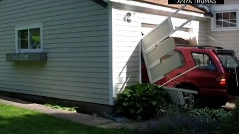 Man Fulfills Bucket List Crashing Through Garage