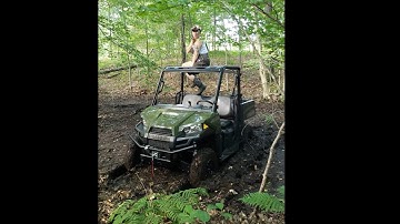 Got my 2020 Polaris Ranger stuck in a pond