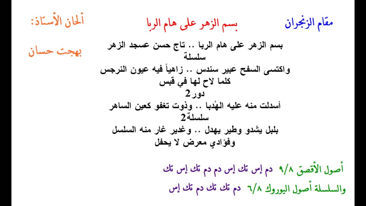 وصلة موشحات على مقامي الجهاركاه والزنجران - بصوت المنشد حسن الحفار