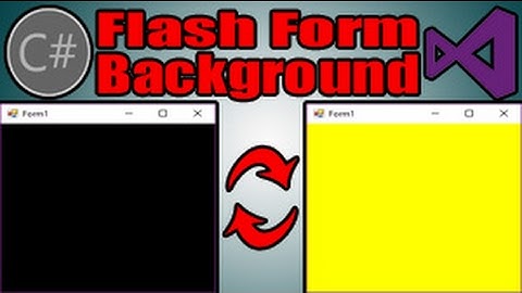 C# Change The Form Background Color While Running!