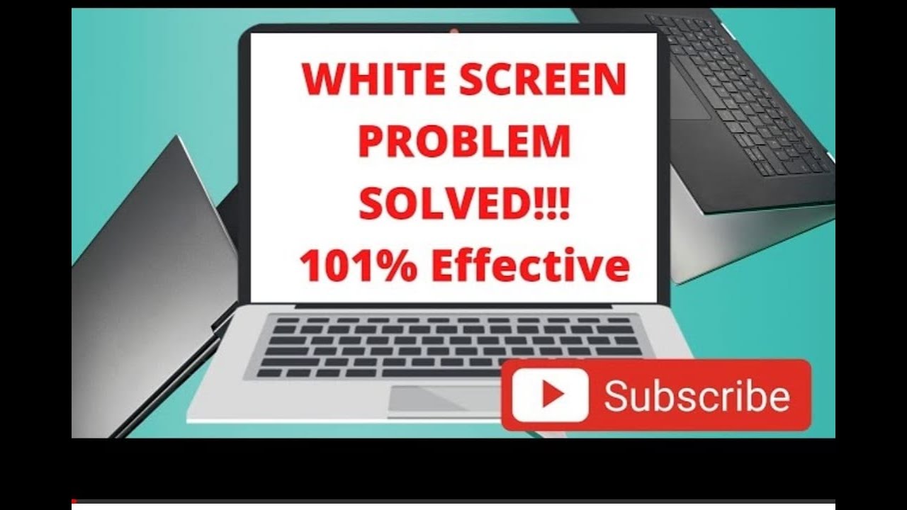How to fix white screen laptop problem in less than 2 minutes - YouTube