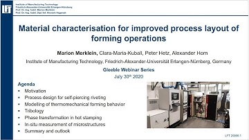 Episode 14 -  Forming and Hot Stamping - presentations from FAU Erlangen and Imperial College