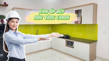 Kính Cường Lực Bếp | Màu Vàng Chanh | thi công Tại Bên Cát #TP84 #kinhopbepthanhphat #kitchen