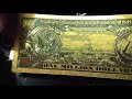 24 k Gold foil, Statue Of Liberty commemorative banknote. 1 Million Dollars