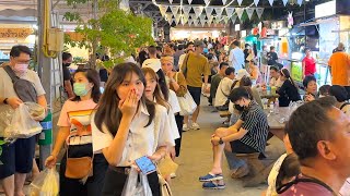 4K HDR 🇹🇭MRT ~ Jodd Fairs Night Market / จ๊อบแฟร์ พระราม9 ไปยังไง, Bangkok Thailand Guide