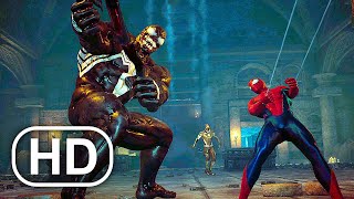 Spider-Man \u0026 Venom Fight Dracula Scene 4K (2023) - Marvel's Midnight Suns