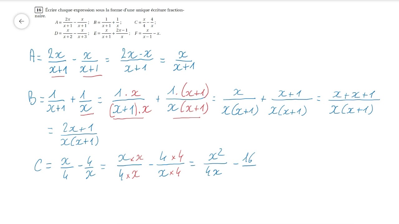 Correction de l'exercice EX07-16