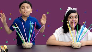 6 TYPES OF CHALLENGES | Funny Blindfold Challenge | Indoor games for kids | Aayu and Pihu Show screenshot 4