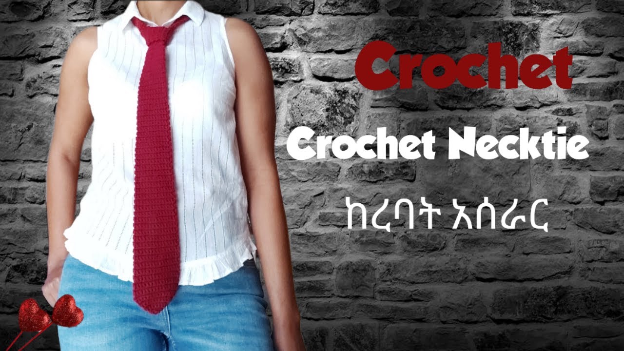How to Crochet a Necktie Valantines | Father's Day Gift Idea | Ribca Crochet