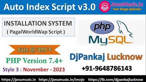 PagalWorld Script - Auto Index v3.0 - 2023 || Latest PHP Version 7.4 || JanuMusic | DjPankajLucknow