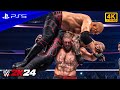 WWE 2K24 - Brock Lesnar vs. Brothers of Destruction | Handicap One on Two Match | PS5™ [4K60]