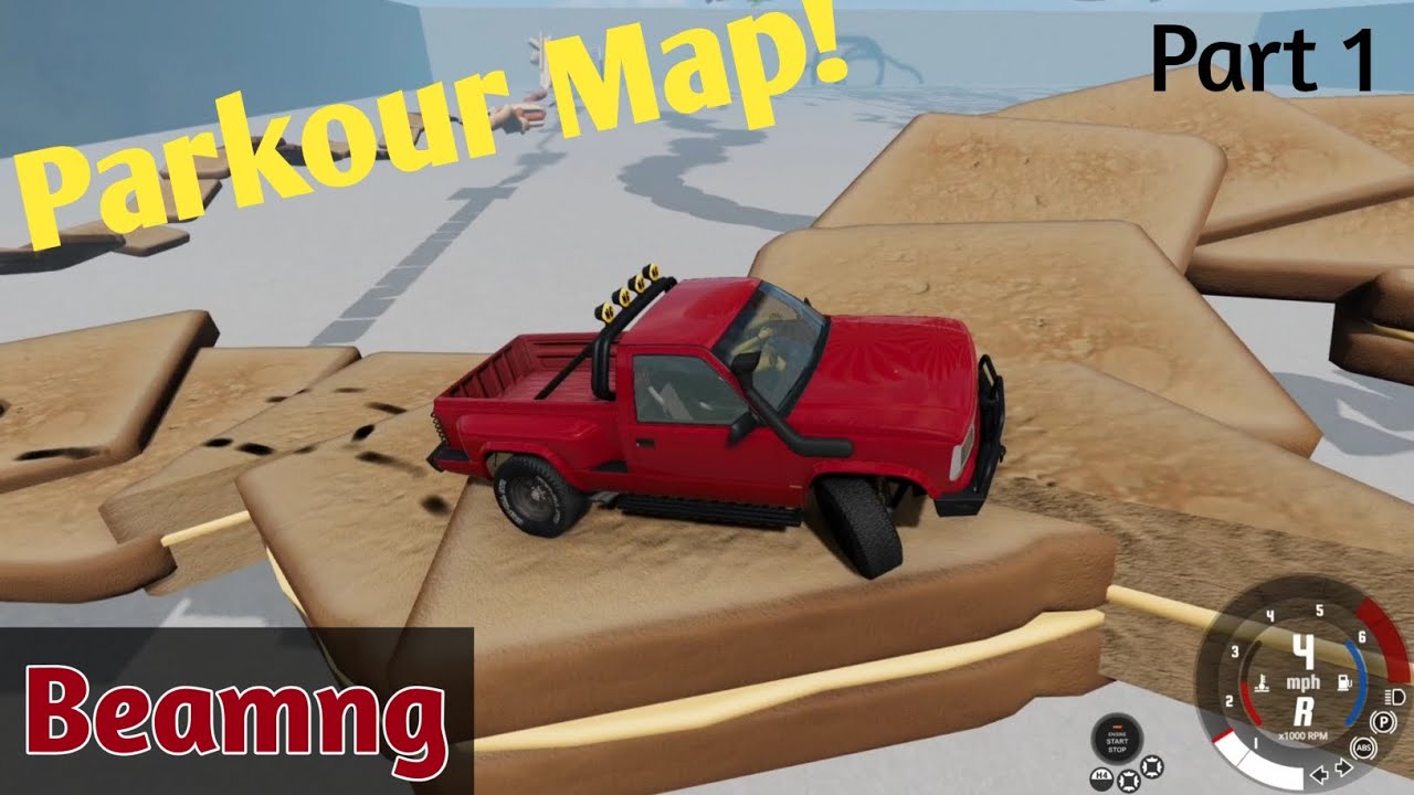 Parkour Map in Beamng | Part 1 (bc I couldn't do it fast enough ☹️)
