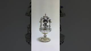 WALLACE SILVERSMITHS Silver Plated Musical Horse Carousel Egg #W075991