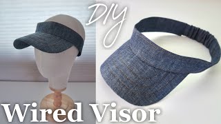 How to Make a Visor Hat Sewing Tutorial: Add Wire to Hat Brim