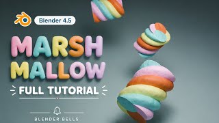 🍬 How to Make a Cute Marshmallow Candy in Blender 4.5 | Tutorial| Day 1 blender challenge  screenshot 1