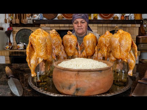 Cooking Whole Chickens on Glass Jars | 🍗🔥🍽️