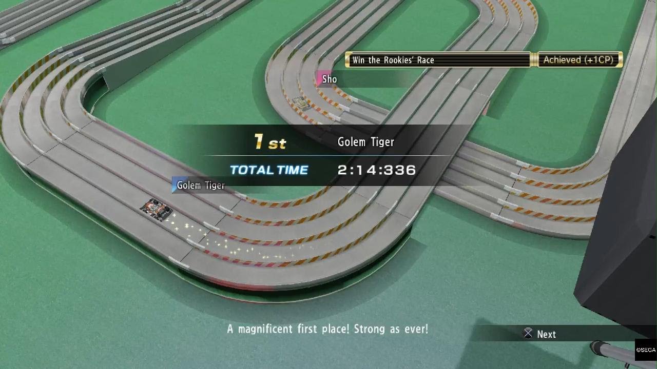 YAKUZA 0 Pocket Circuit Racing Win the Rookie's Race YouTube