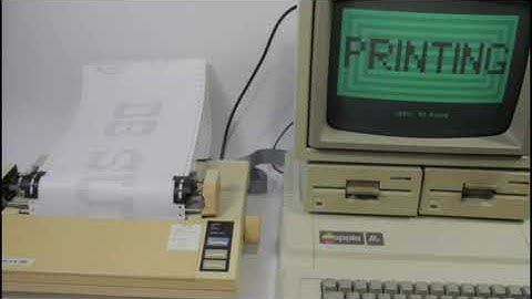 Apple iiE computer printing on an Epson Spectrum LX-80