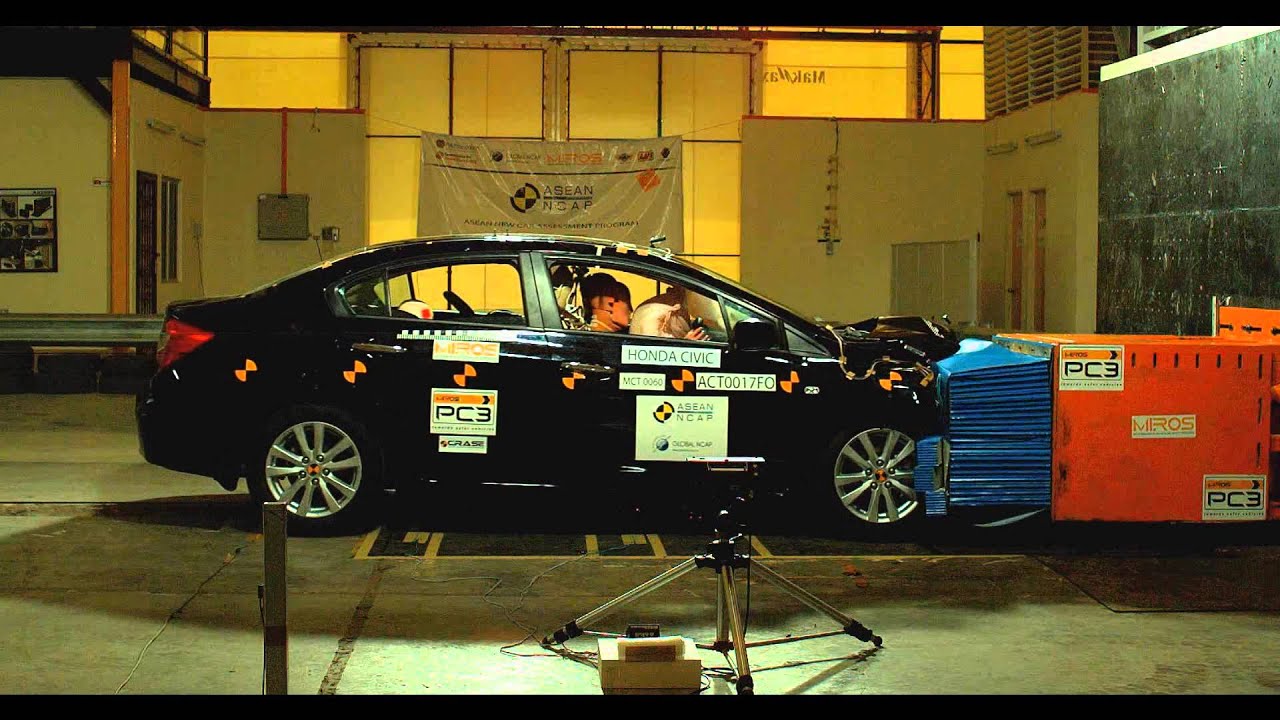 Honda Civic ASEAN NCAP crash test YouTube