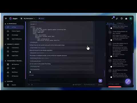 Creating dbt Data Pipelines with Dagen AI