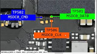 MotoRola Moto G POWER 2022 XT2165 ISP Pinout Test Point Dead Boot Repair Solution EMMC ISP Pinout ✅