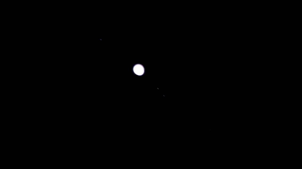 El Jupiter con sus cuatro lunas, visto desde un telescopio El Jupiter con sus cuatro lunas, visto desde un telescopio