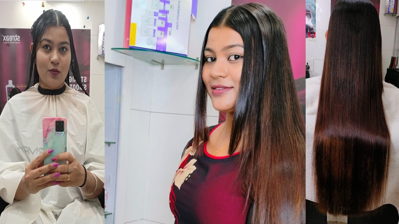 Parmanent Hair Straightening Kysa Karte hay? Step by Step Full process