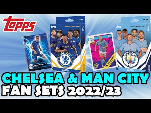 🤩⚽Topps Fan Sets Chelsea FC + Manchester City 2022/23 - Box Opening - Premier League Trading Cards