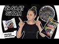 24 SAAT BOYUNCA TEK RENK HER ŞEY SİYAH!!! ( Bitter Çikolatalı Yumurta, Siyah Makarna )