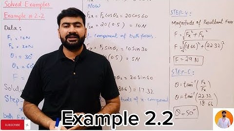 Example 2.2 | Solved Examples | 11th Physics | Chapter 2 | Vectors and Equilibrium | Assignment 2.2