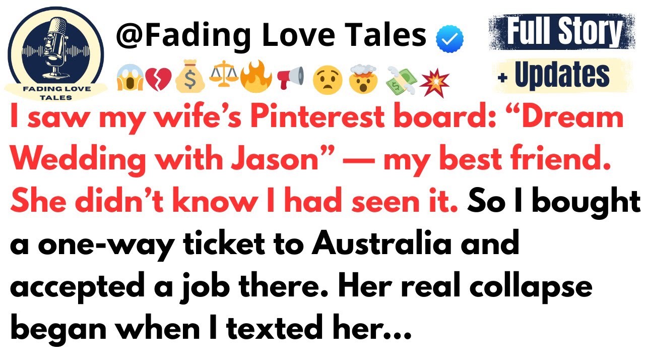 I saw my wife’s Pinterest board: “Dream Wedding with Jason” — my best friend.…