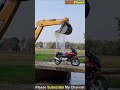 JCB Backhoe Loader washing Pulsar 220 Bike - JCB Funny Video  #Shorts