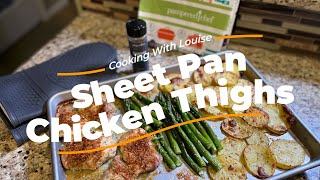 Sheet Pan Chicken Thighs with Potatoes and Asparagus