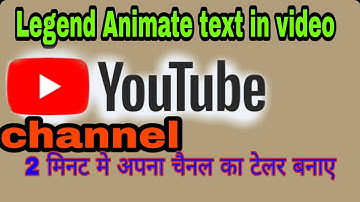 Legend Animate text in video