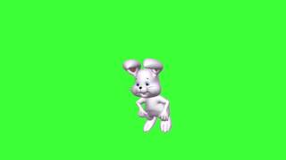 ✔️GREEN SCREEN EFFECTS: White Rabbit jumping