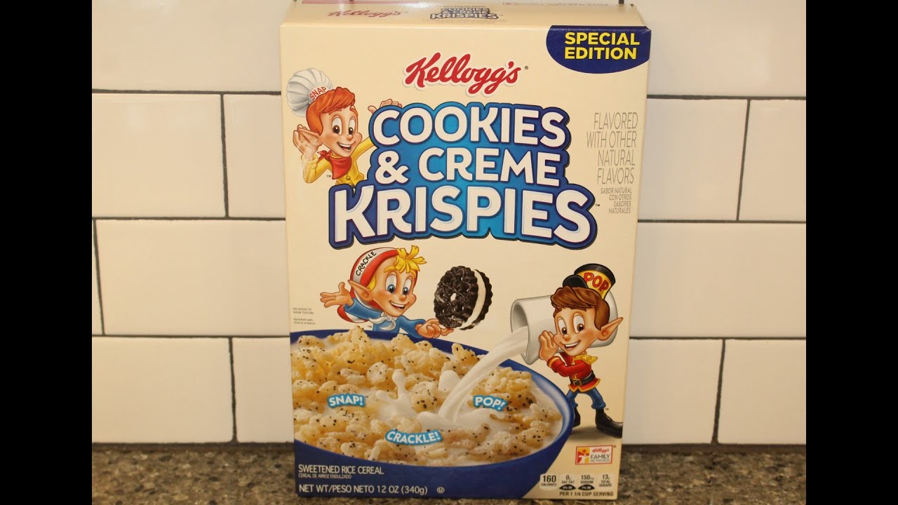 Kellogg’s Cookies & Crème Krispies Cereal Review YouTube