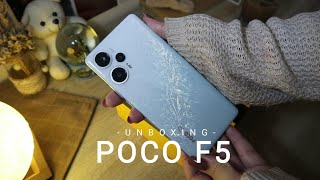 POCO F5 ❄️ (white) aesthetic unboxing | Camera Test | Gaming Test