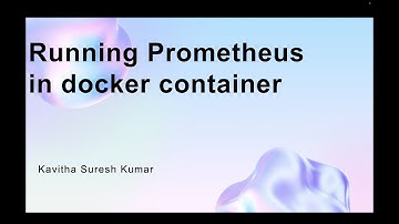 Running Prometheus in docker container