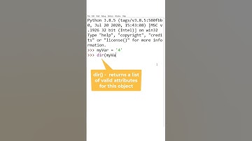 Get all attributes, methods, etc of objects in python. #shorts #python