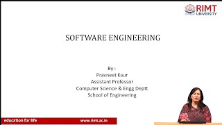 Software Engineering | Ms. Pravneet Kaur | School of Computing | RIMT University screenshot 1