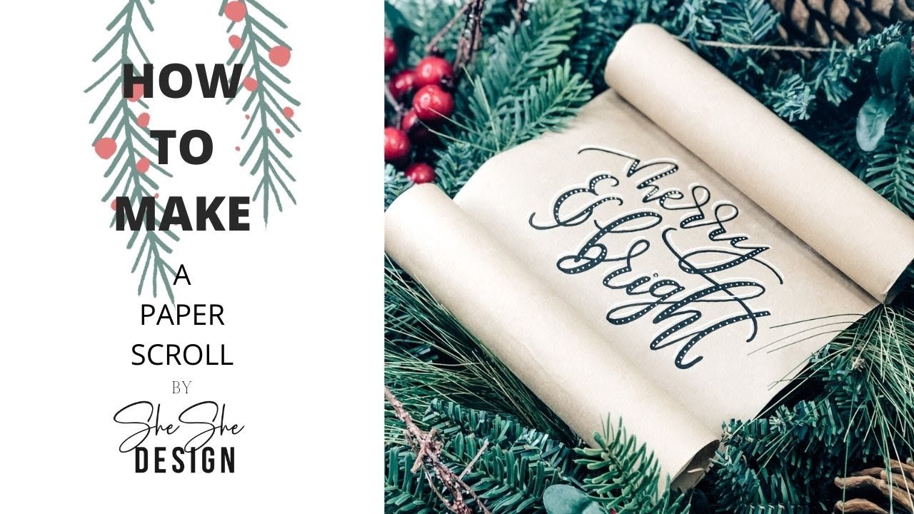 HOW TO MAKE A PAPER SCROLL & TRANSFER A DESIGN USING CHALK - YouTube