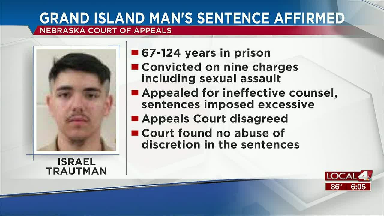 Grand Island man's sentence affirmed in sexual assault case - YouTube