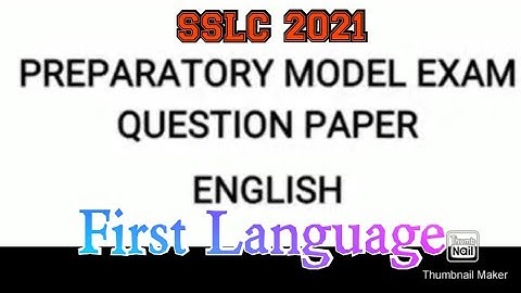 #English Model Paper - First language.# Class 10 English Model paper 2021. #SSLC English FL MCQ